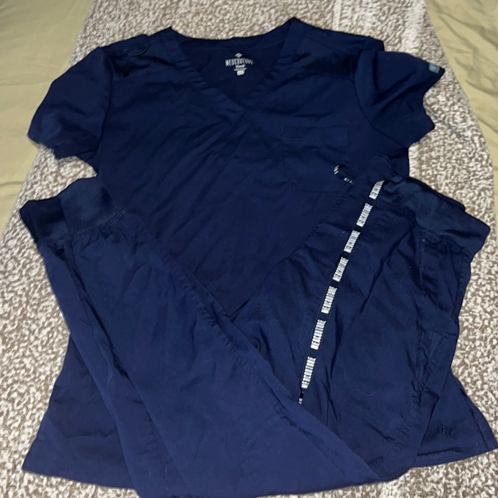 Medcouture Scrubs -two pairs of pants & one top